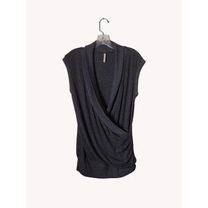 Bella D Sweater 1xl Wrap Sleeveless Gray Fall